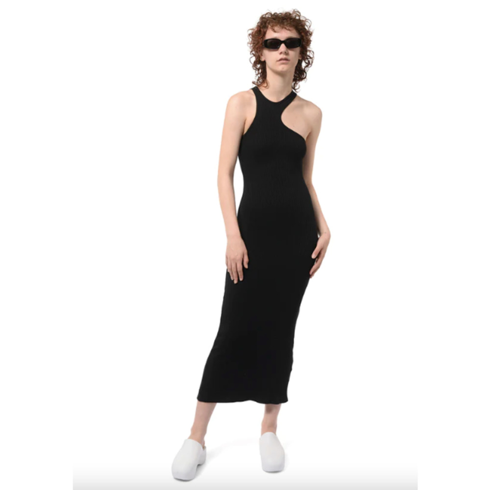 Simon Miller Mawga Black Ribbed Midi Dress - Picture 6 of 12